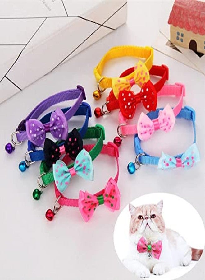 THE DDS STORE 2.Pcs Dog Cat Pet Bowknot Cute Bow Tie Bell Adjustable Puppy Kitten Necktie Collar (Buy 1 Get 1 Free) Color May Vary (2.Pcs Bow Collar) - Image 5